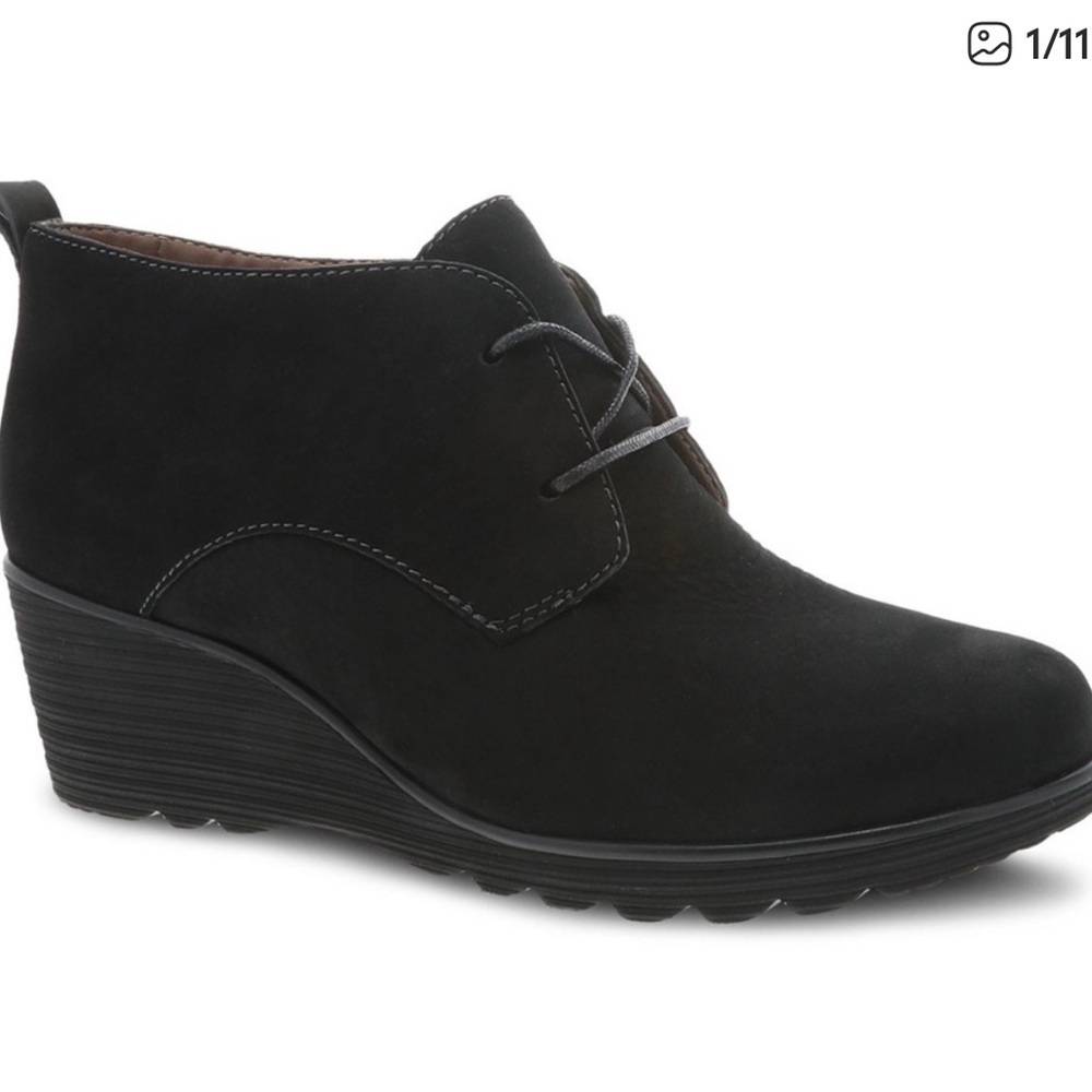Dansko Oxford Black Ankle Booties Size 39 SB-V